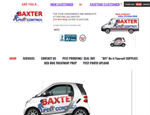 Tablet Screenshot of baxterpestcontrol.com